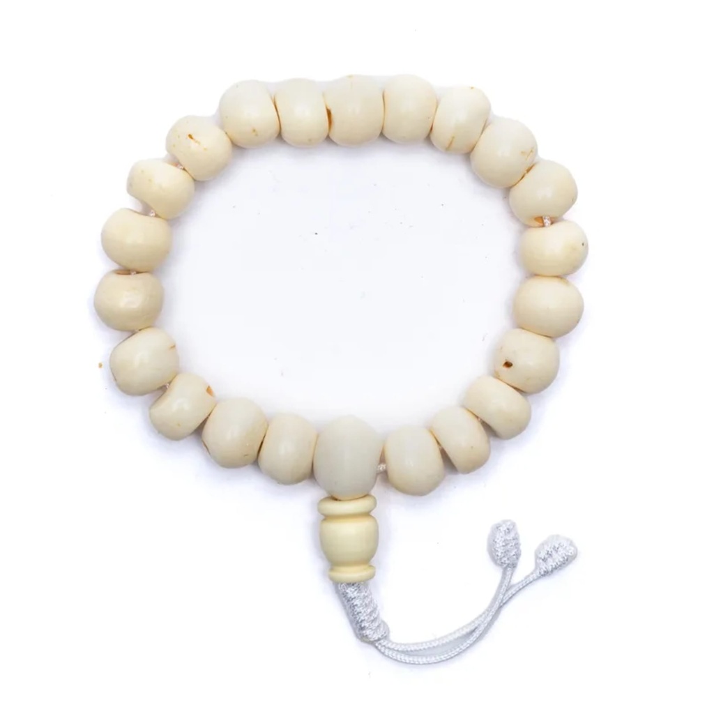 Mala en os blanc 21 grains ajustable 0