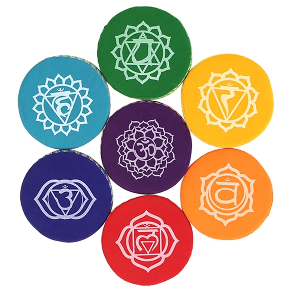 Coussins pour bols chantants SET 7 chakra grand 1