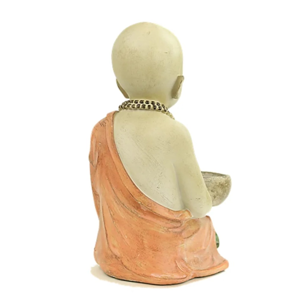 Statue de moine mendiant avec bougeoir 1