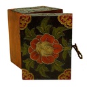 Coffret Tibétain fleuri - peint à la main 1