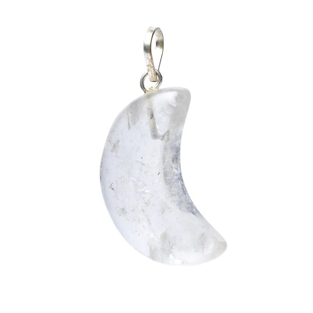 Pendentif en Cristal de Roche en forme de lune 0