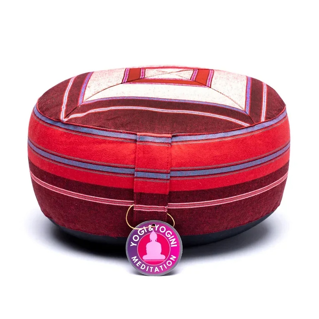 Coussin de méditation rose/rouge 1