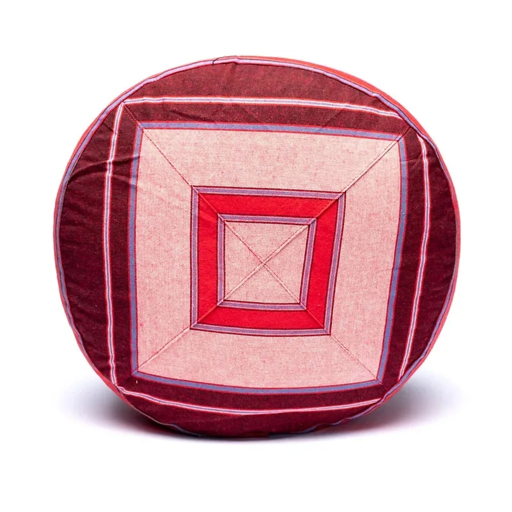 Coussin de méditation rose/rouge 2