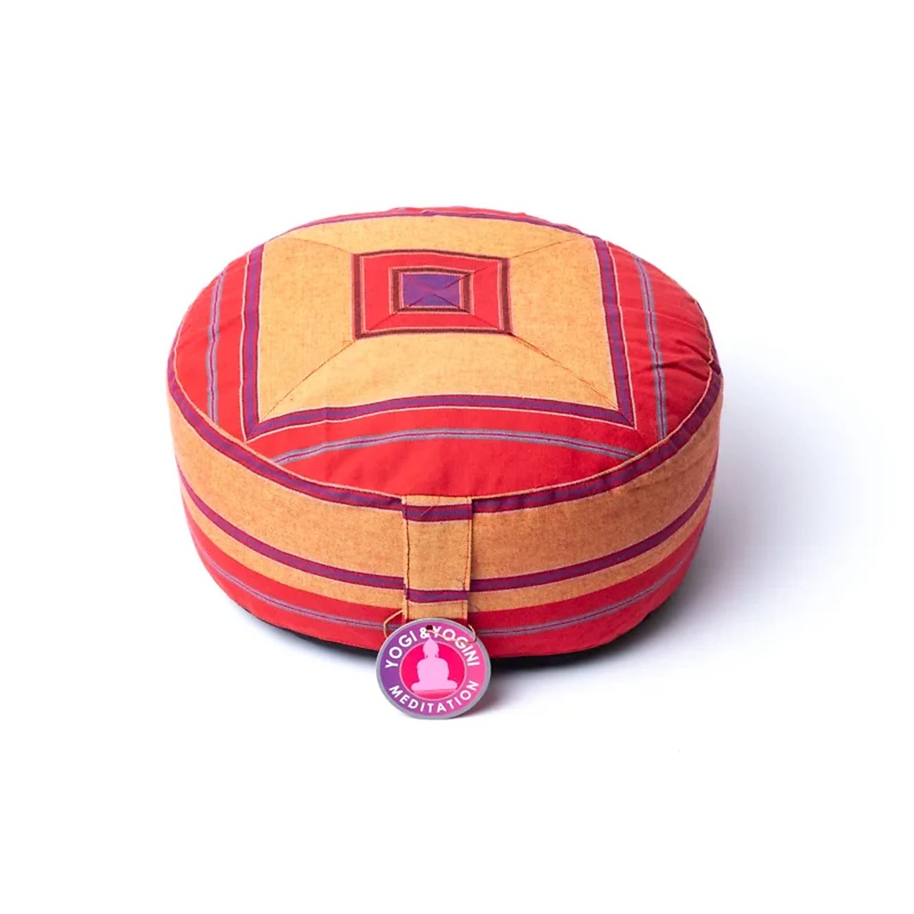 Coussin de méditation rose/rouge 3