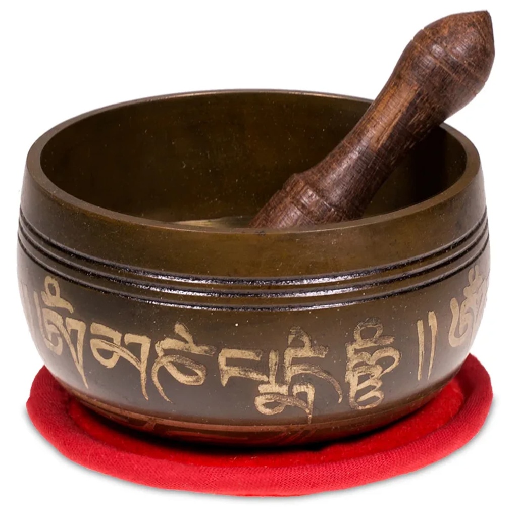 Bol chantant Om SET cadeau rouge 1