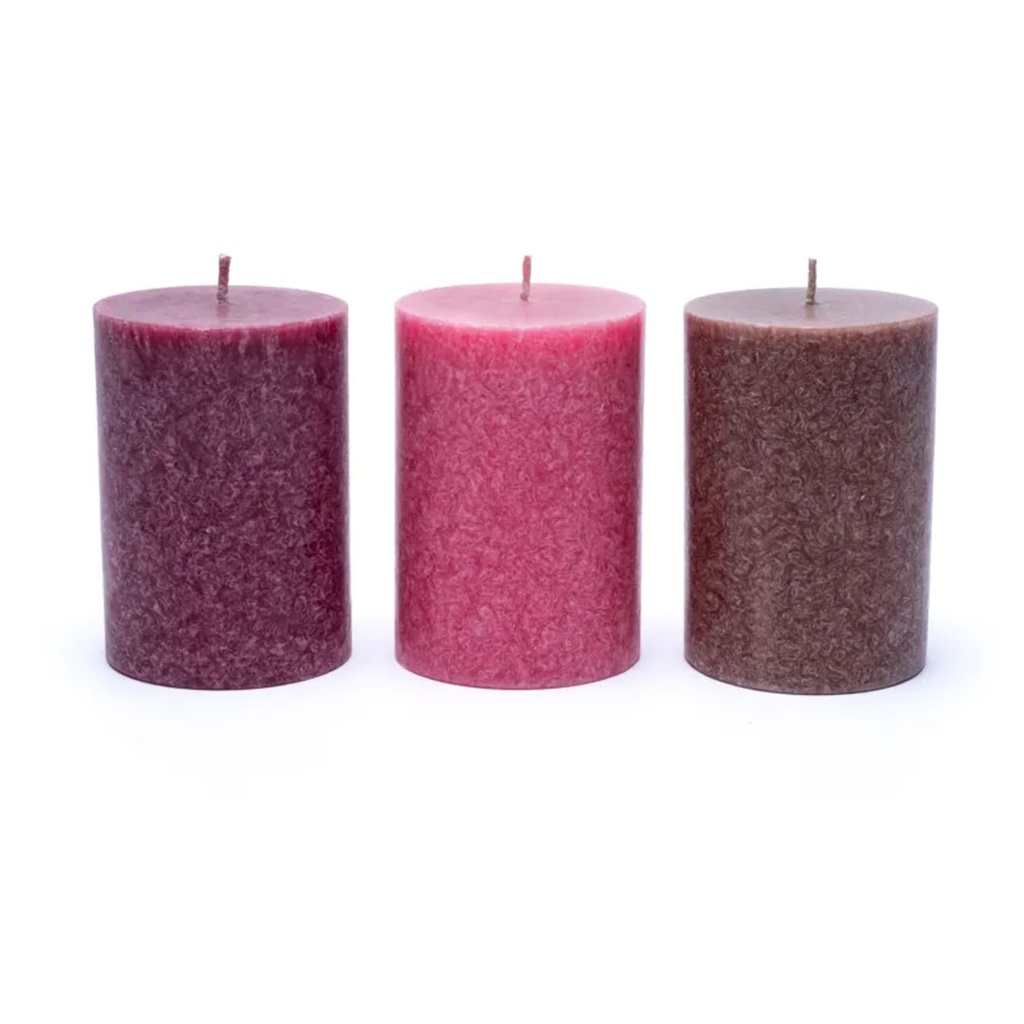 Bougies de stéarine 3 x EARTH 0