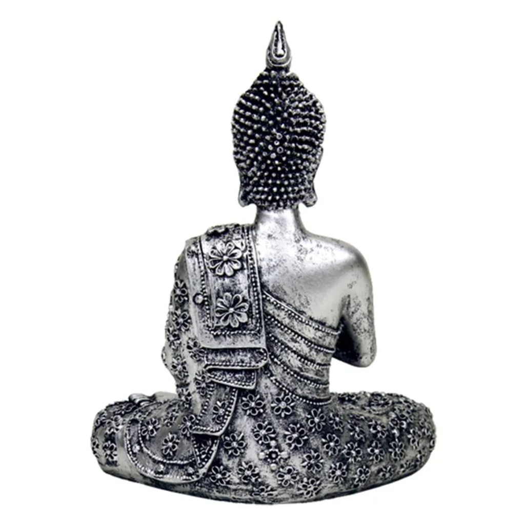 Bouddha avec bougeoir en argenté 1
