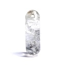 Pendentif cristal de roche foré lisse 1