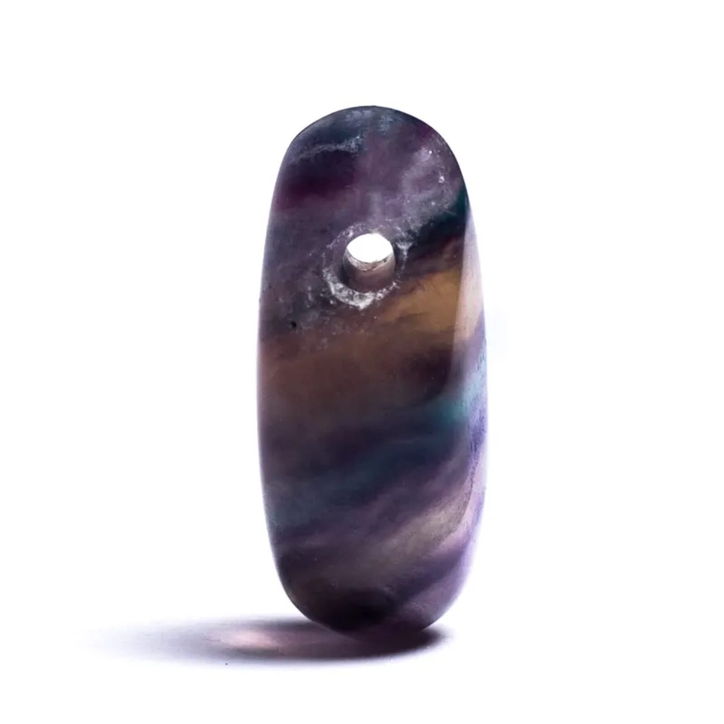 Pendentif Fluorite foré lisse sans fil 4