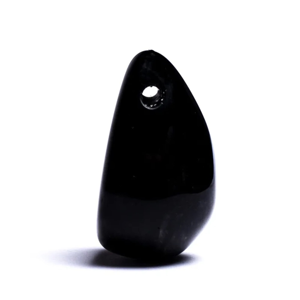 Pendentif Onyx noir foré sans fil 1