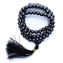 Mala 108 perles hématite qual. AA + sac brocart 0