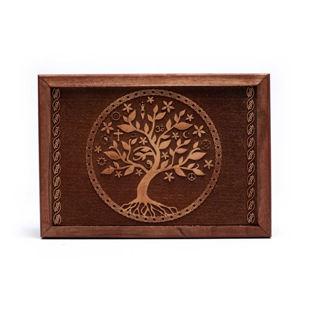 Boite à tarots en bois Arbre de Vie 1