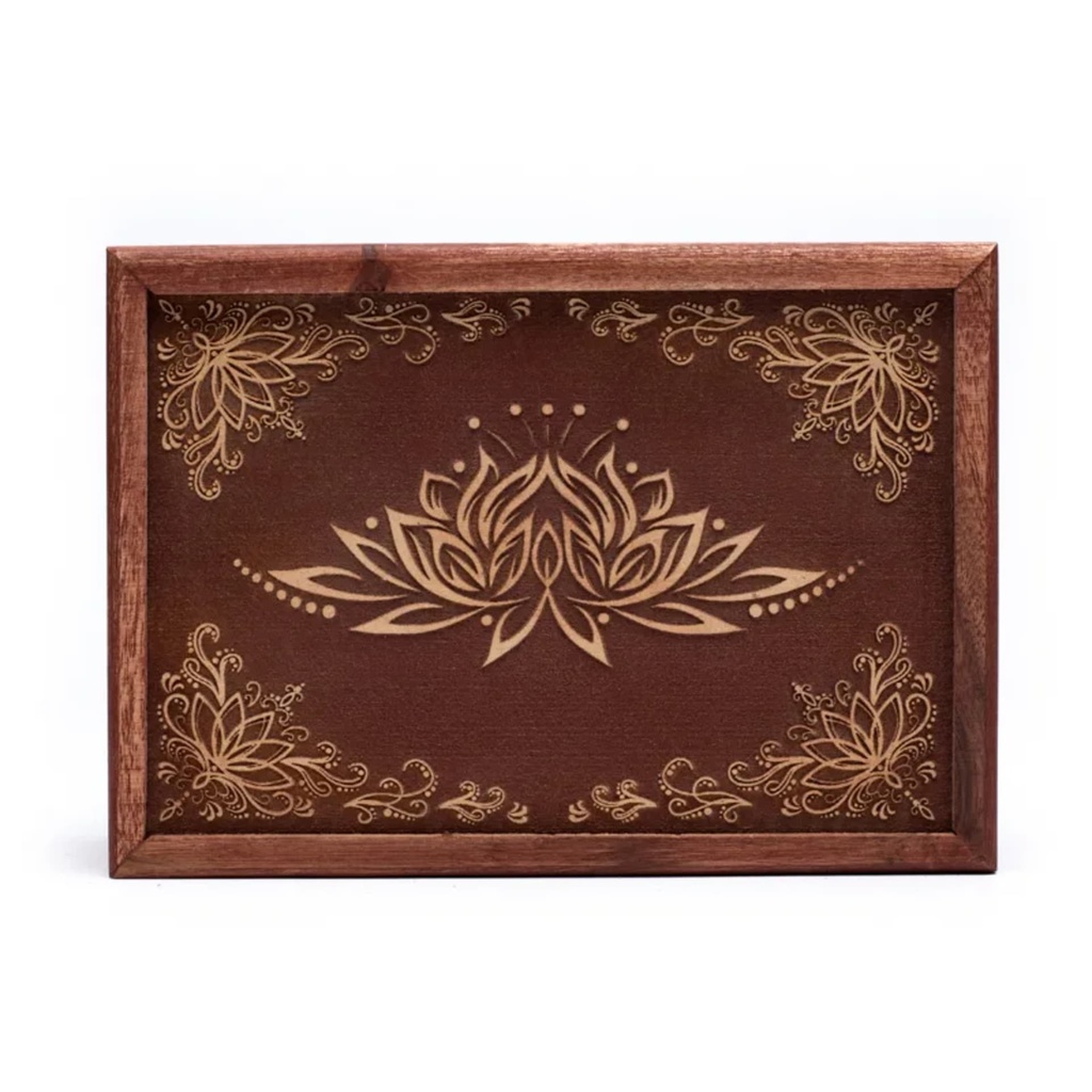 Boite à tarots en bois Lotus 2