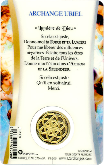Médaille sur carte Lumière de Dieu 1