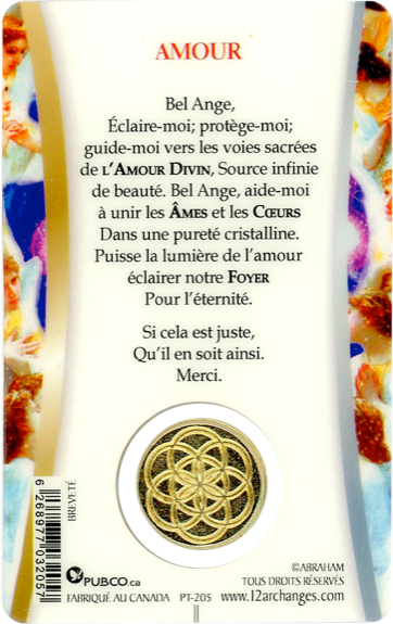 Médaille sur carte Amour 1