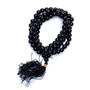 Mala Onyx noir AA 108 perles + sachet brocart 0