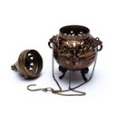 Brûle encens à pendre en laiton style antique 1