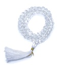 Mala Cristal de roche AA floche blanc 108perles+sac 0