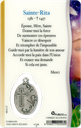 Médaille sur carte Sainte-Rita 1