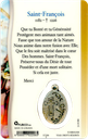 Médaille sur carte Saint-François 1
