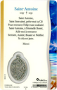Médaille sur carte Saint-Antoine 1