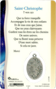 Médaille sur carte Saint-Christophe 1