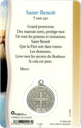 Médaille sur carte Saint-Benoît 1