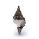 Pendentif rituel en coquillage avec metal blanc 1