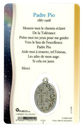 Médaille sur carte Padre Pio 1