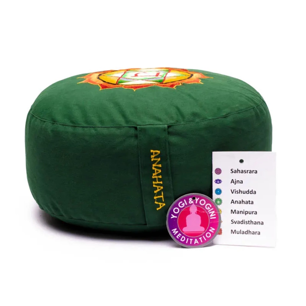 Coussin 4è Chakra Anahata brodé 1