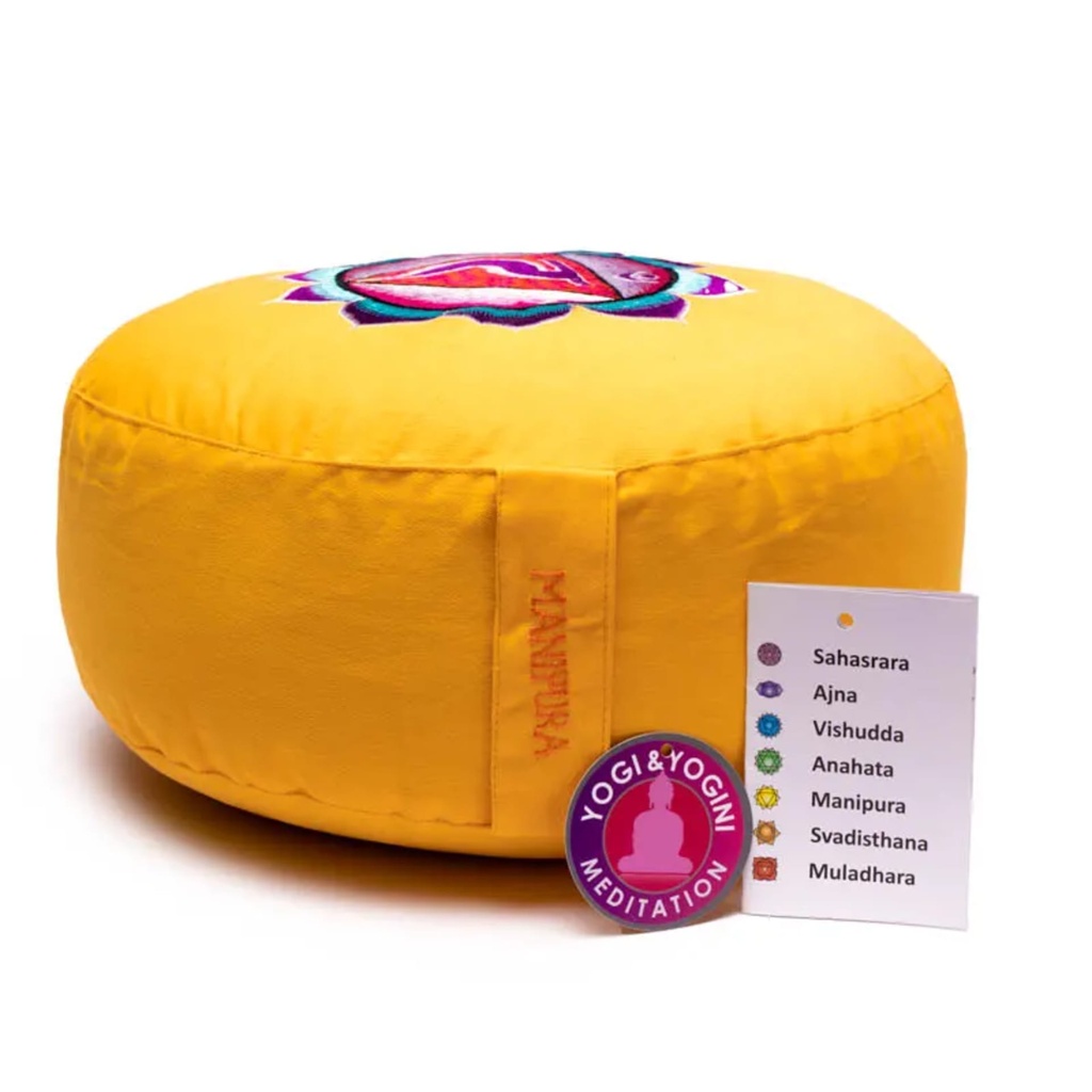 Coussin 3è Chakra Manipura brodé 1