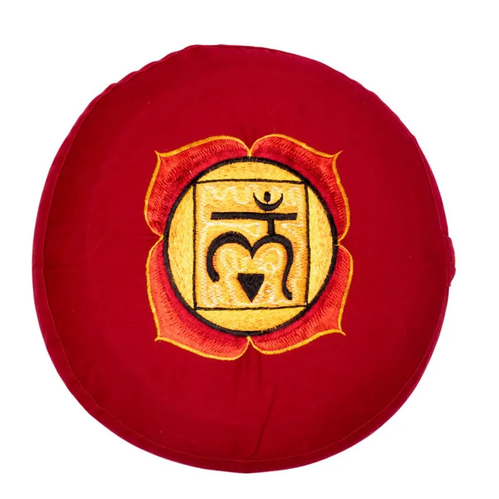 Coussin de méditation 1er Chakra Muladhara brodé 0