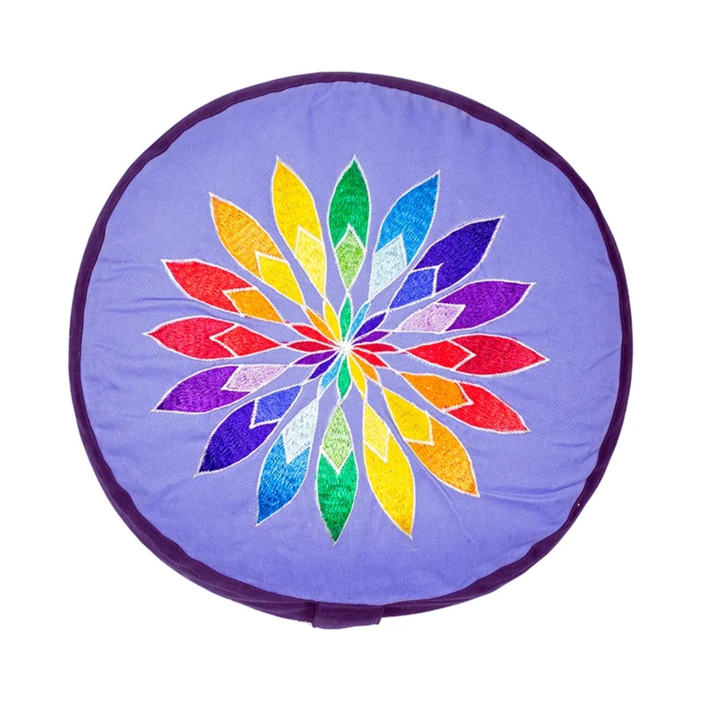 Coussin méditation Bleu fleur multicolore 0