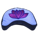 Coussin méditation 1/2 lune lotus Violet/bleu 0