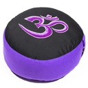 Coussin méditation OHM violet/noir 0