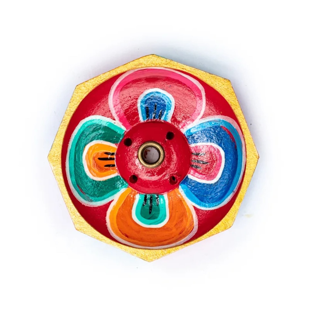 Brûle bâton d'encens lotus en bois coloré 1