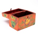 Coffret Tibétain fleuri - peint à la main 0