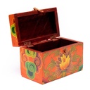 Coffret Tibétain fleuri - peint à la main 1