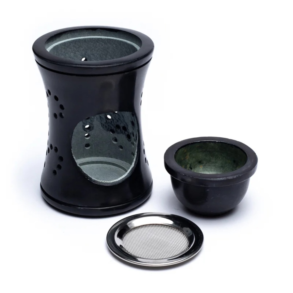 Encensoir -lampe aromatique pierre savon noire 2