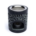 Encensoir -lampe aromatique pierre à savon noire 2