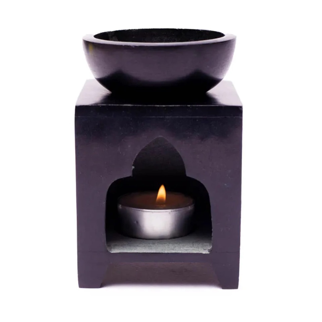 Brûle-Parfum en pierre à savon Fleur de Vie 1