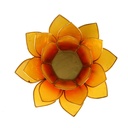 Eclairage Lotus jaune orange bord or 1