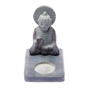 Bougeoir en pierre Ollaire noire Bouddha 0