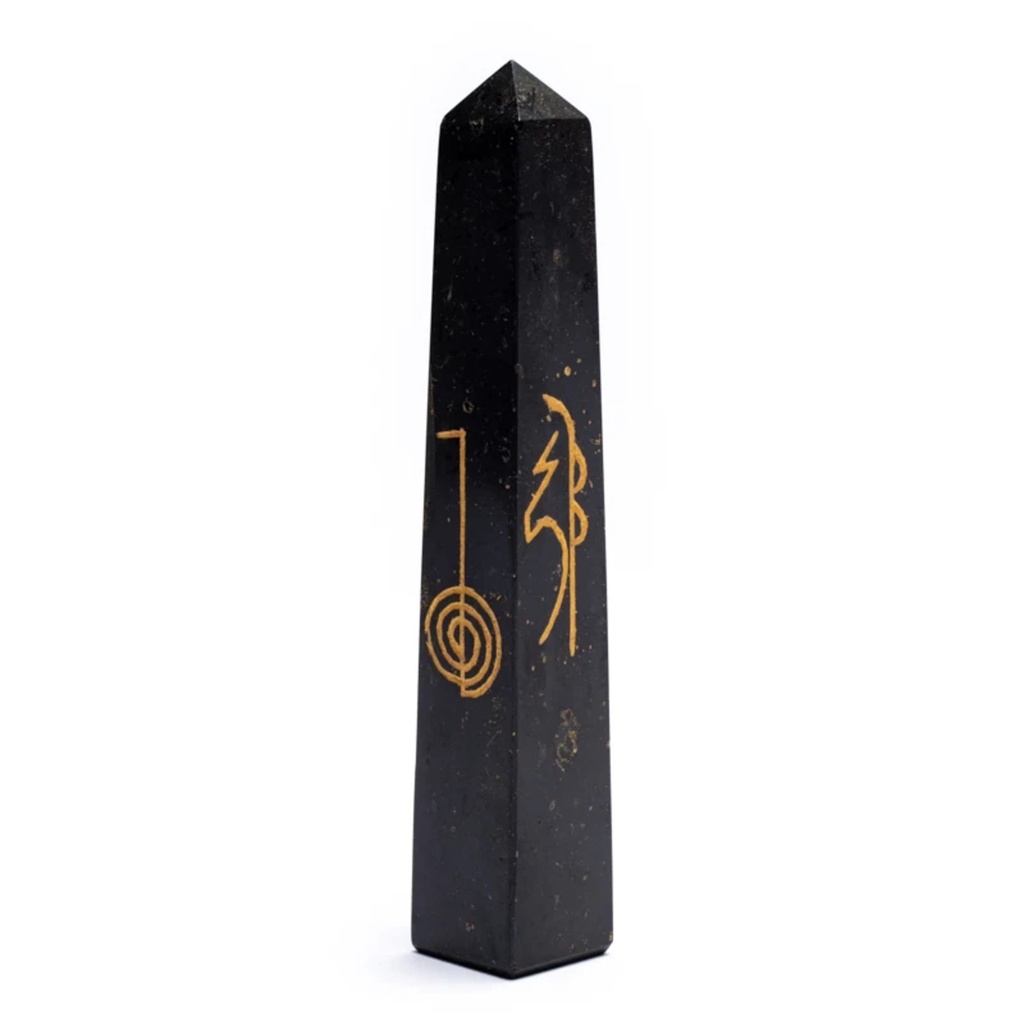Obélisque reiki en Tourmaline noire 0
