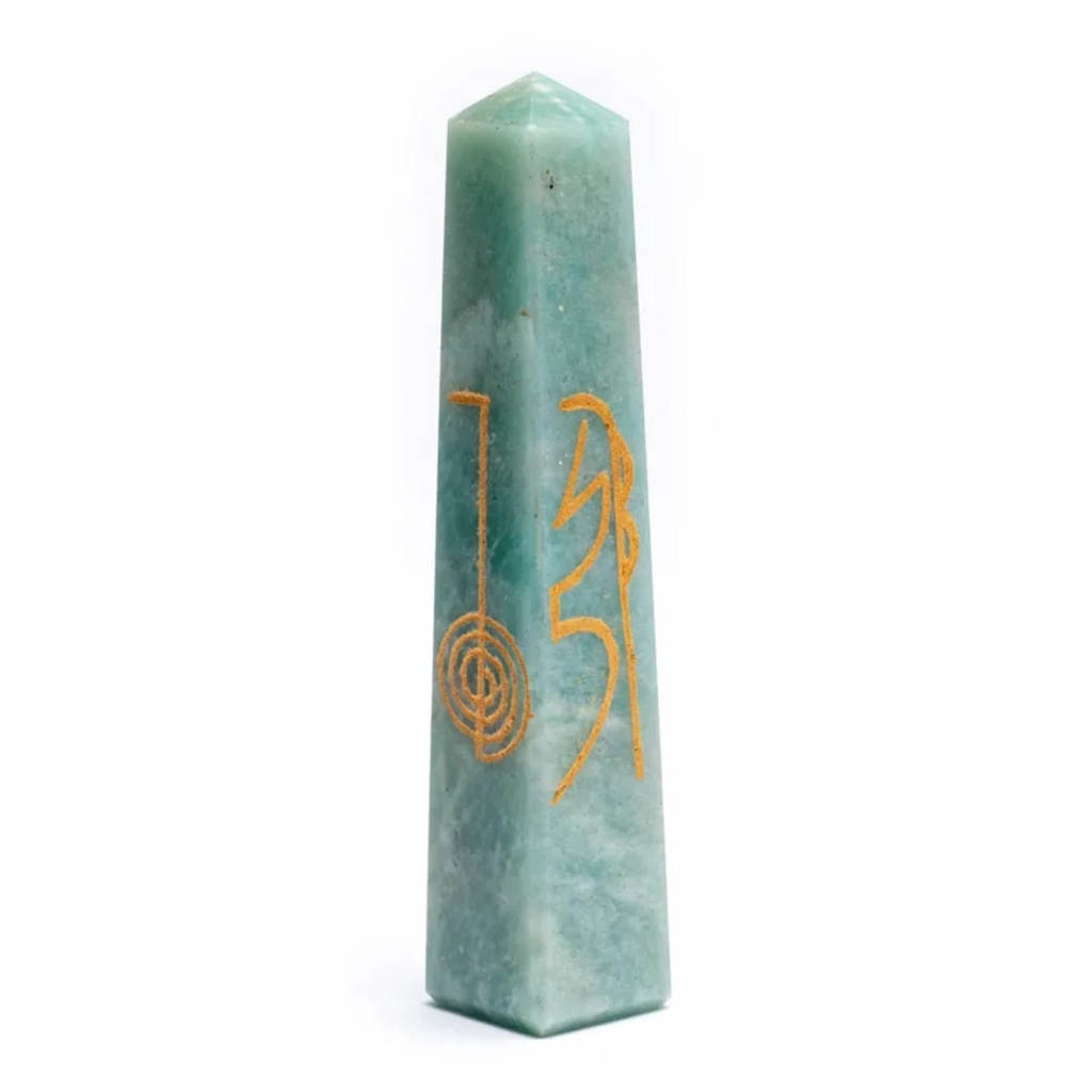 Obélisque reiki en Amazonite 0