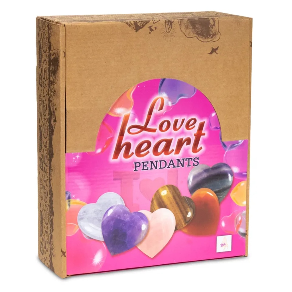 Pendentifs Love Heart SET + présentoir 2