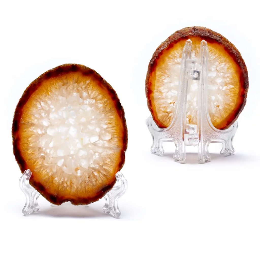 Présentoir de tranche d'agate transparent 0