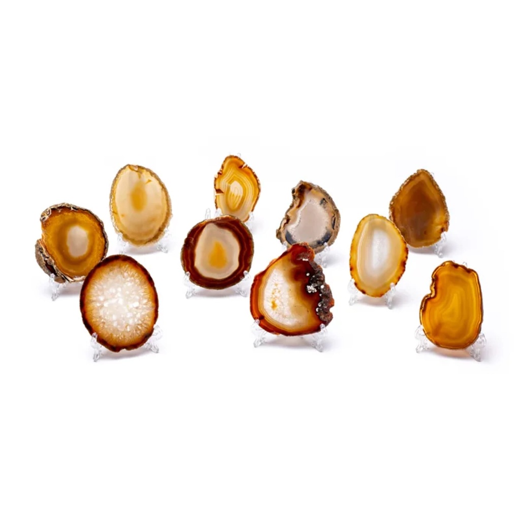 Présentoir de tranche d'agate transparent 1