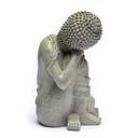 Bouddha paisible couleur gris 2