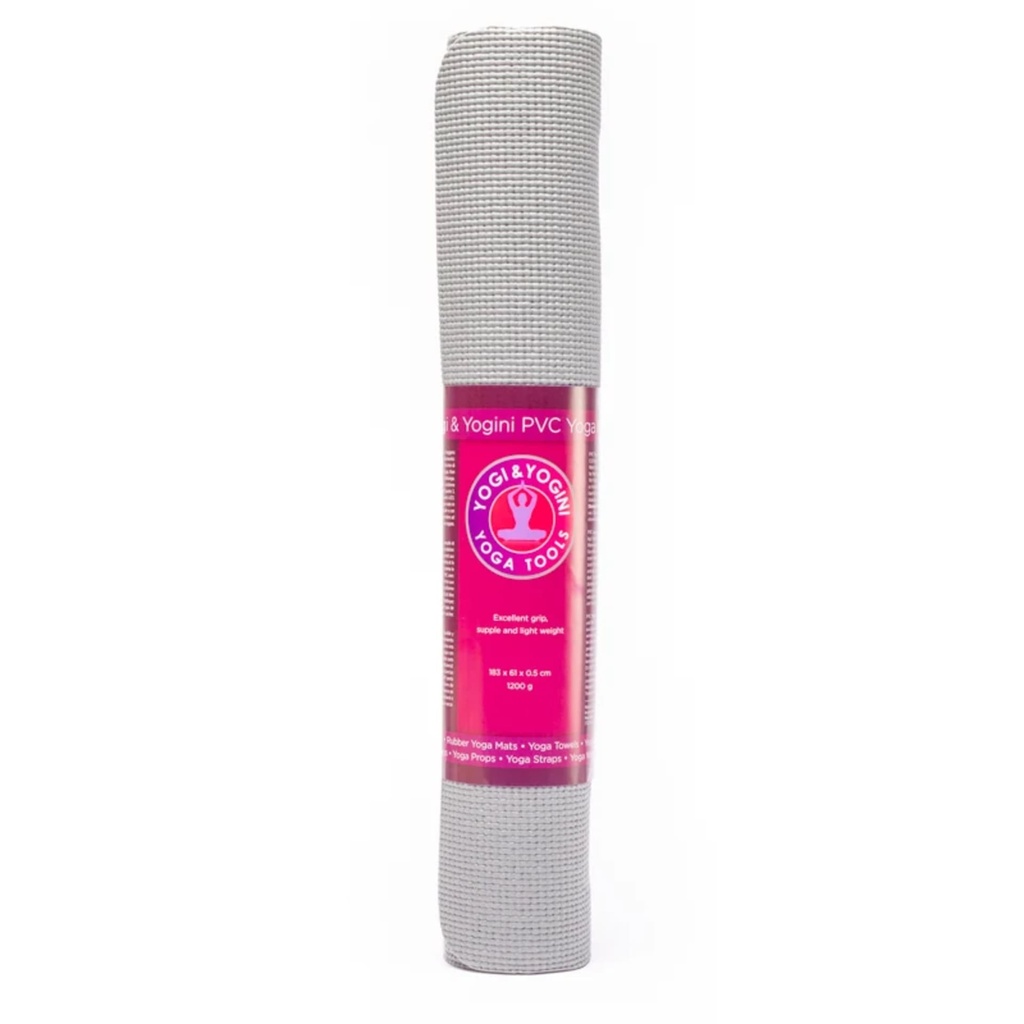Tapis Yoga PVC gris Yogi & Yogini 0
